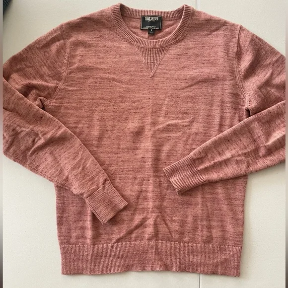 Todd Snyder New York dusty rose cotton/cashmere sweater - Picture 2 of 7